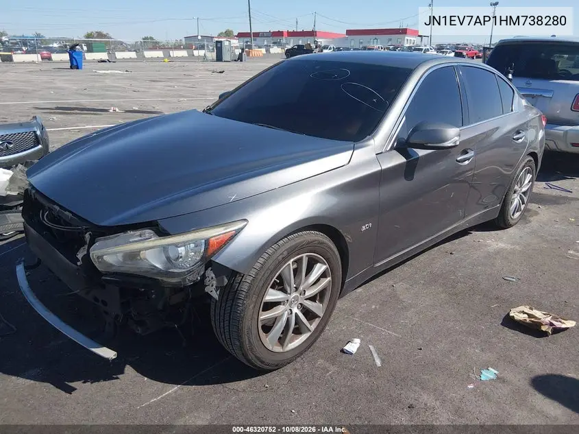 2017 INFINITI Q50 VIN JN1EV7AP1HM738280 — фото 2