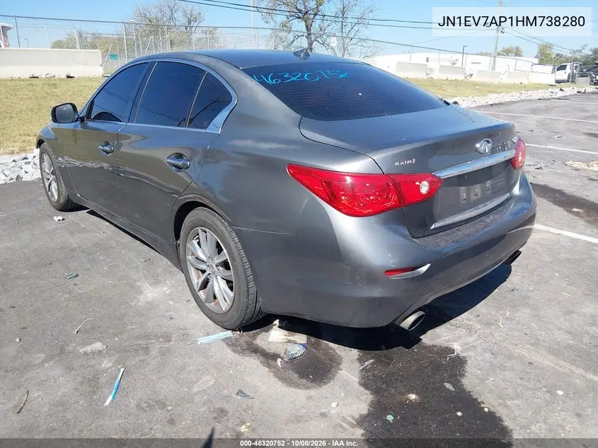 2017 INFINITI Q50 VIN JN1EV7AP1HM738280 — фото 3