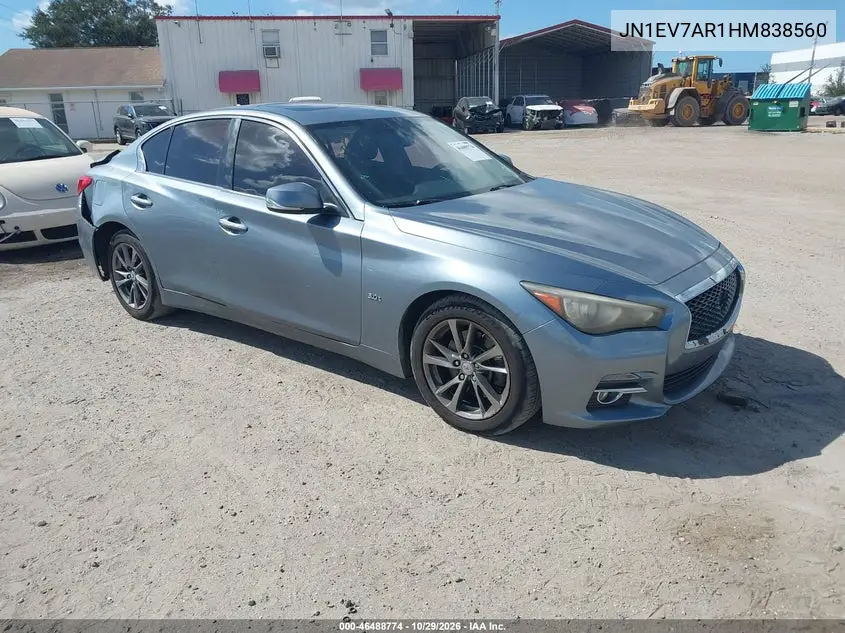 INFINITI Q50 2017, VIN JN1EV7AR1HM838560