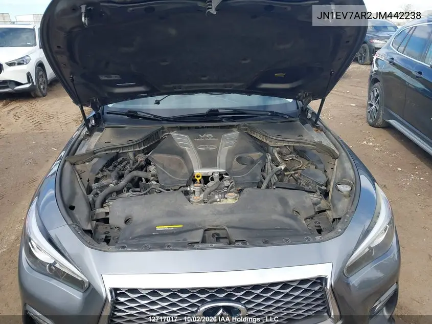 2018 INFINITI Q50 VIN JN1EV7AR2JM442238 — фото 10