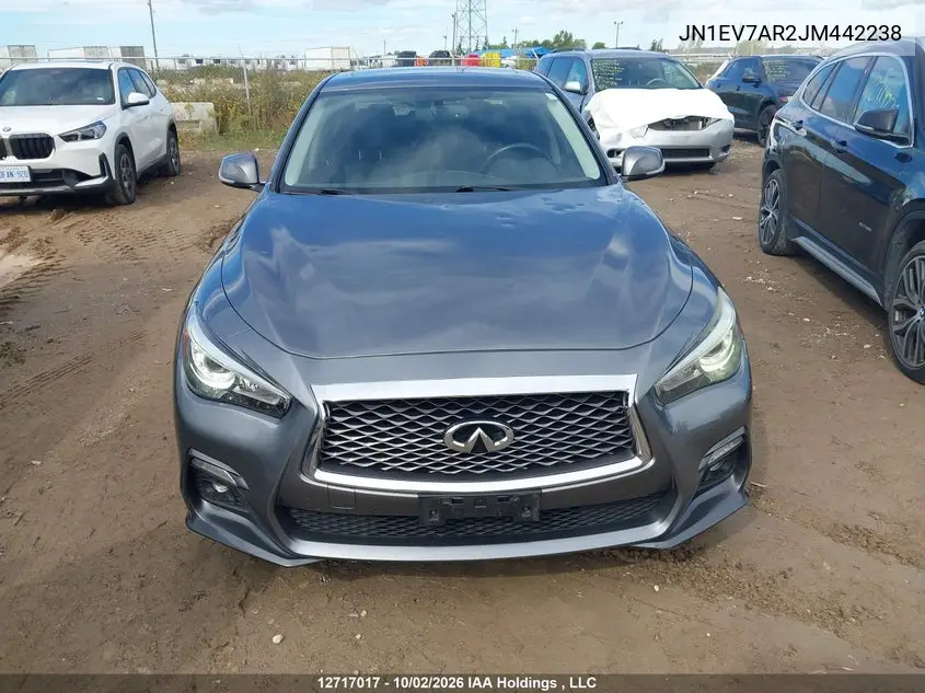 2018 INFINITI Q50 VIN JN1EV7AR2JM442238 — фото 12