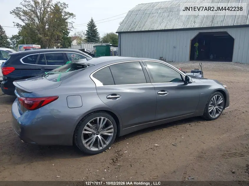 2018 INFINITI Q50 VIN JN1EV7AR2JM442238 — фото 13