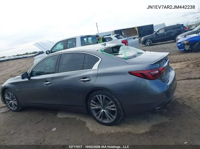 2018 INFINITI Q50 VIN JN1EV7AR2JM442238 — фото 14