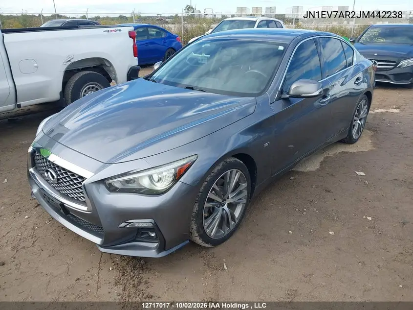 2018 INFINITI Q50 VIN JN1EV7AR2JM442238 — фото 2