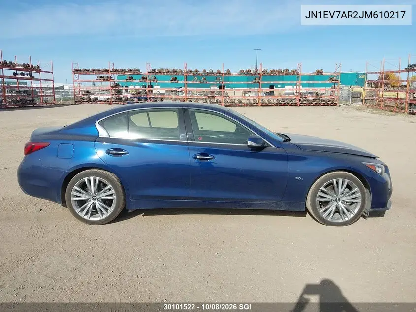 2018 INFINITI Q50 VIN JN1EV7AR2JM610217 — фото 13