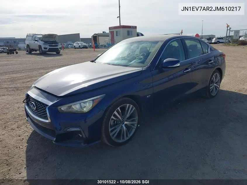 2018 INFINITI Q50 VIN JN1EV7AR2JM610217 — фото 2