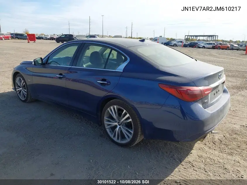 2018 INFINITI Q50 VIN JN1EV7AR2JM610217 — фото 3