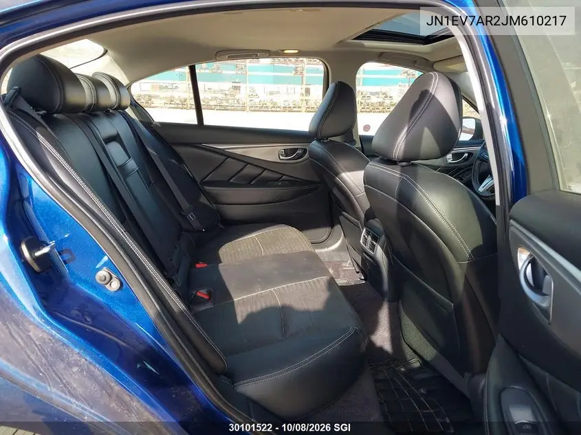 2018 INFINITI Q50 VIN JN1EV7AR2JM610217 — фото 8