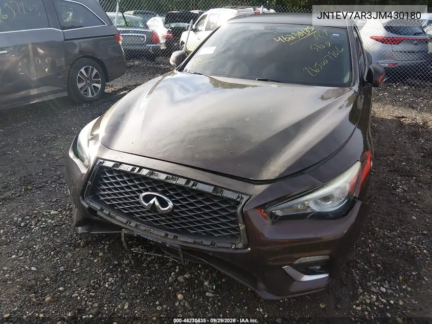 2018 INFINITI Q50 VIN JN1EV7AR3JM430180 — фото 11