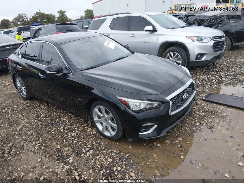 INFINITI Q50 2018, VIN JN1EV7AP7JM354963