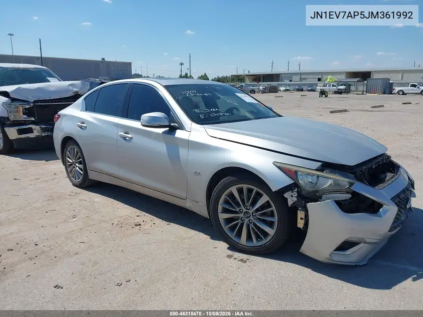 INFINITI Q50 2018, VIN JN1EV7AP5JM361992