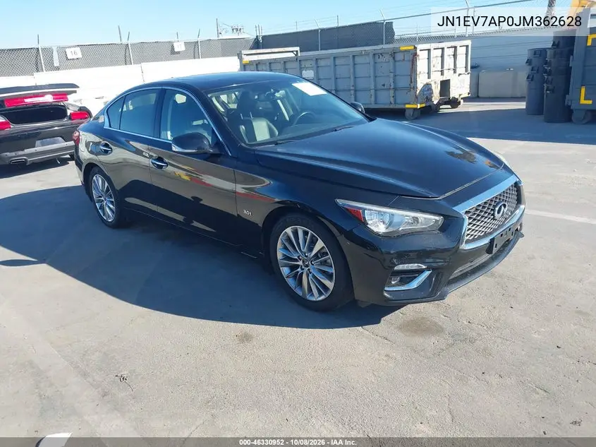 INFINITI Q50 2018, VIN JN1EV7AP0JM362628