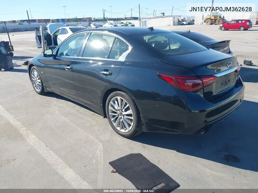 2018 INFINITI Q50 VIN JN1EV7AP0JM362628 — фото 3