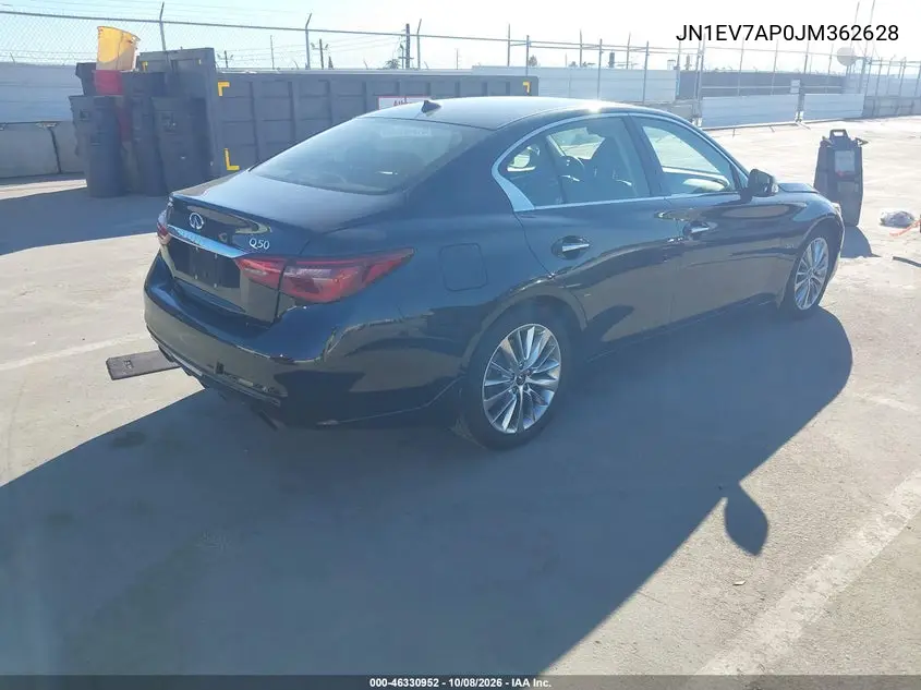 2018 INFINITI Q50 VIN JN1EV7AP0JM362628 — фото 4