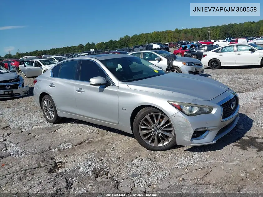 INFINITI Q50 2018, VIN JN1EV7AP6JM360558