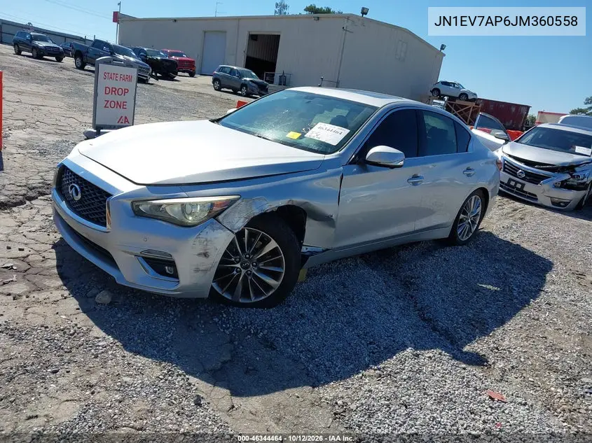 2018 INFINITI Q50 VIN JN1EV7AP6JM360558 — фото 2