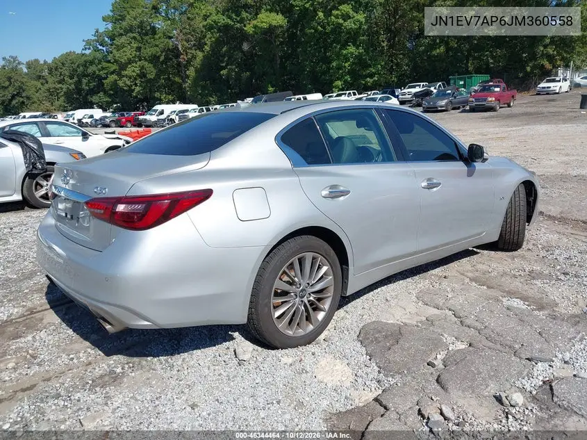 2018 INFINITI Q50 VIN JN1EV7AP6JM360558 — фото 4
