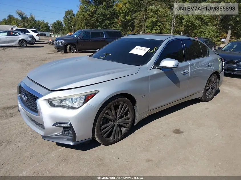 2018 INFINITI Q50 VIN JN1EV7AP1JM365893 — фото 2