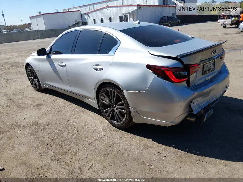 2018 INFINITI Q50 VIN JN1EV7AP1JM365893 — фото 3