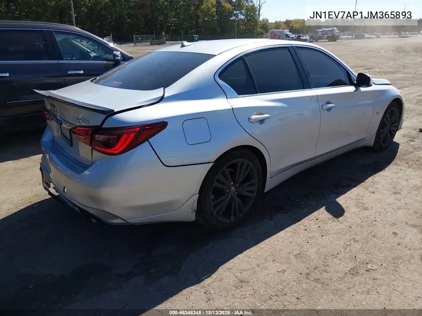 2018 INFINITI Q50 VIN JN1EV7AP1JM365893 — фото 4