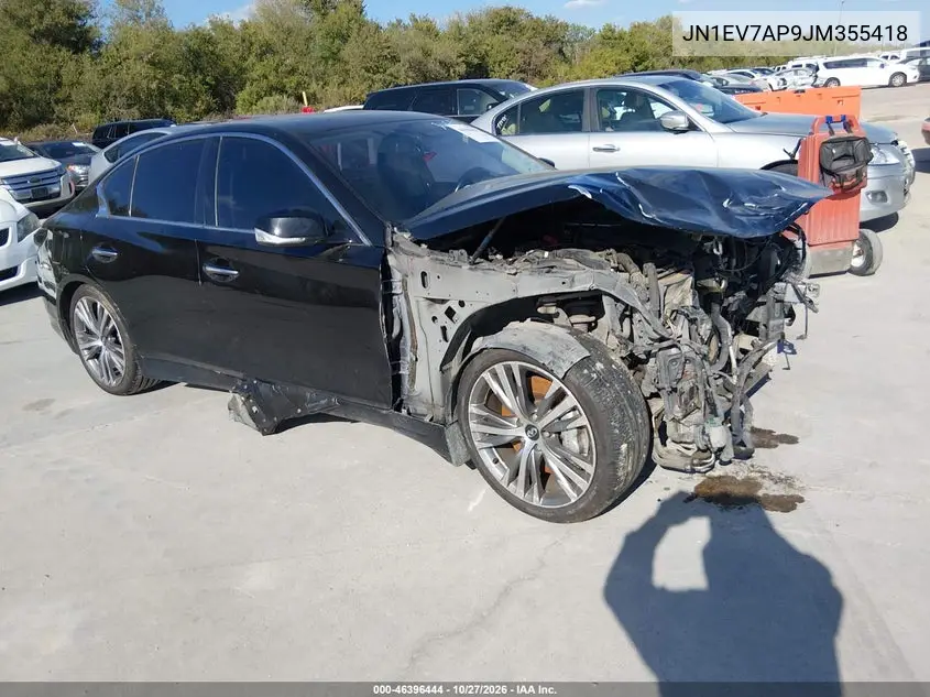 INFINITI Q50 2018, VIN JN1EV7AP9JM355418
