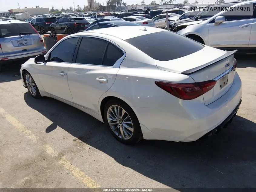 2019 INFINITI Q50 VIN JN1EV7AP8KM514978 — фото 3