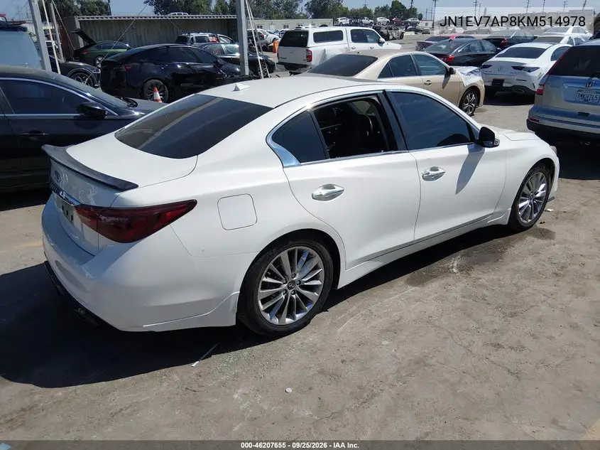 2019 INFINITI Q50 VIN JN1EV7AP8KM514978 — фото 4