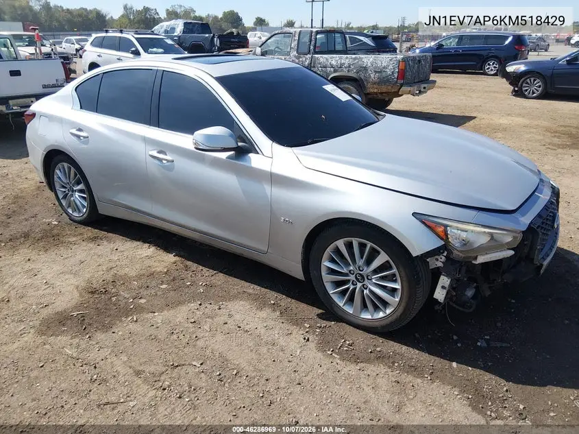 INFINITI Q50 2019, VIN JN1EV7AP6KM518429