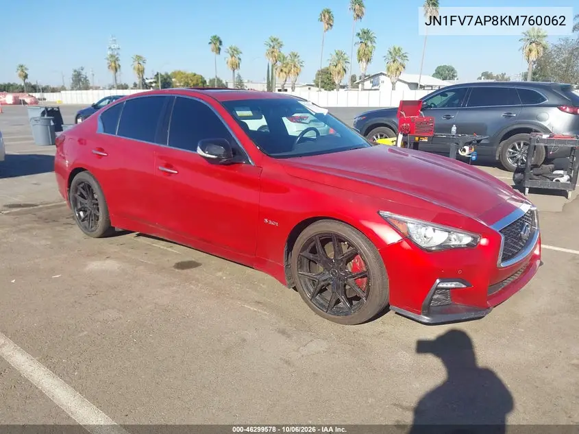 INFINITI Q50 2019, VIN JN1FV7AP8KM760062