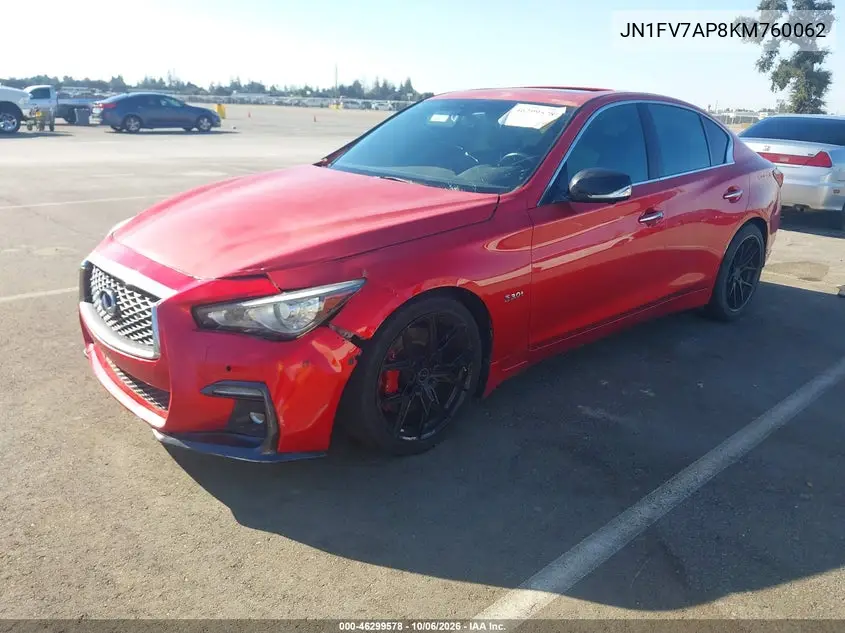 2019 INFINITI Q50 VIN JN1FV7AP8KM760062 — фото 2