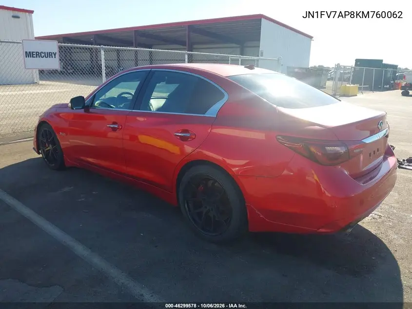 2019 INFINITI Q50 VIN JN1FV7AP8KM760062 — фото 3