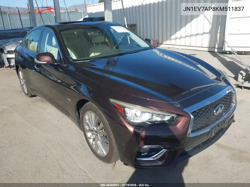 INFINITI Q50 2019, VIN JN1EV7AP8KM511837