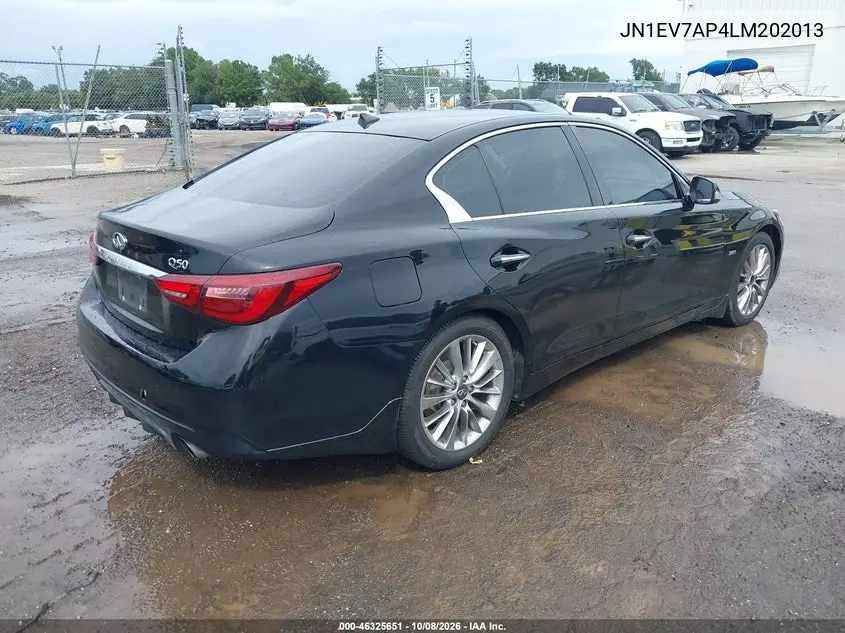 2020 INFINITI Q50 VIN JN1EV7AP4LM202013 — фото 4