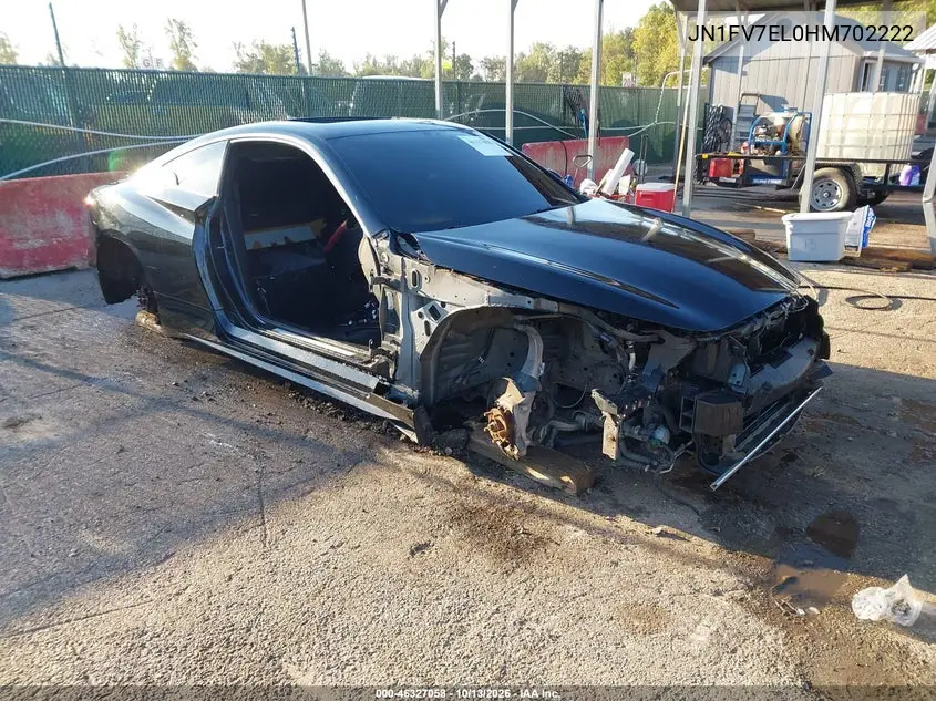 INFINITI Q60 2017, VIN JN1FV7EL0HM702222