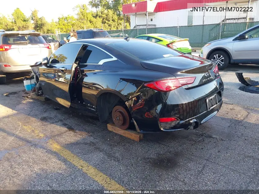 2017 INFINITI Q60 VIN JN1FV7EL0HM702222 — фото 3