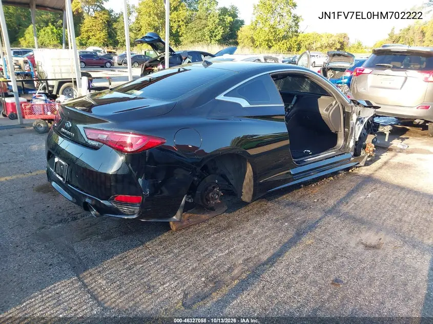 2017 INFINITI Q60 VIN JN1FV7EL0HM702222 — фото 4