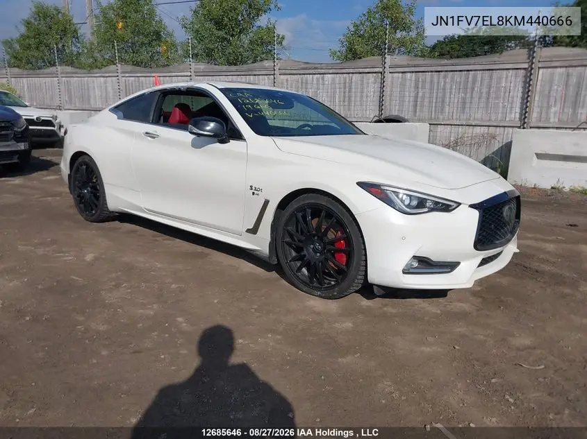 INFINITI Q60 2019, VIN JN1FV7EL8KM440666