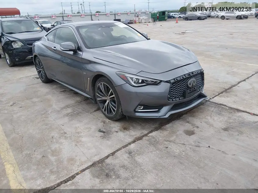 INFINITI Q60 2019, VIN JN1EV7EL4KM290258