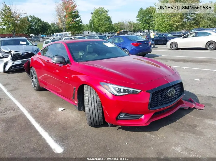 INFINITI Q60 2021, VIN JN1FV7LL8MM560635