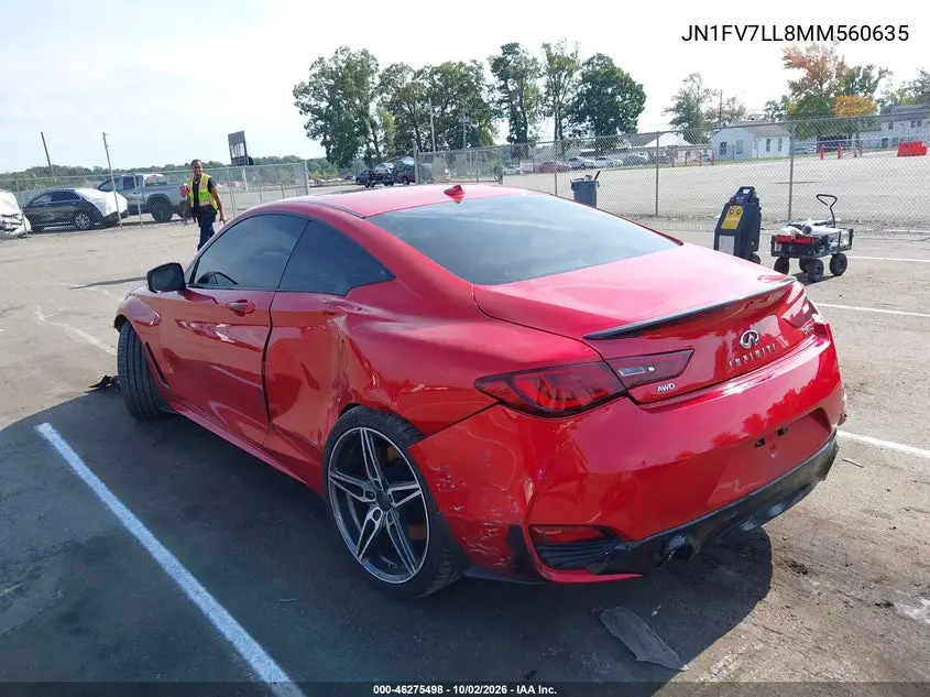 2021 INFINITI Q60 VIN JN1FV7LL8MM560635 — фото 3
