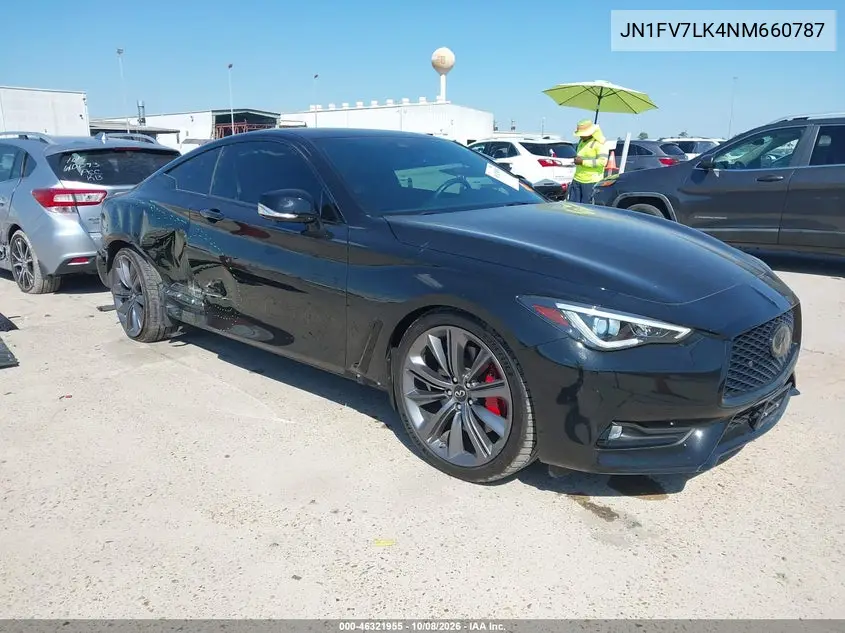 INFINITI Q60 2022, VIN JN1FV7LK4NM660787