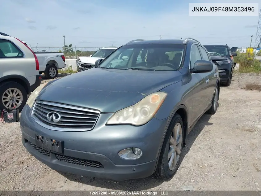 2008 INFINITI QX50 VIN JNKAJ09F48M353496 — фото 2