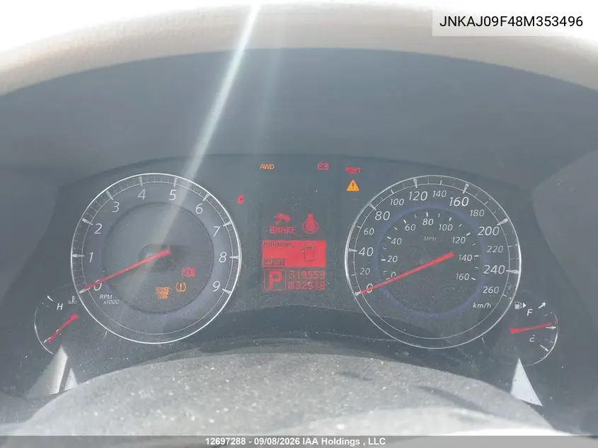 2008 INFINITI QX50 VIN JNKAJ09F48M353496 — фото 7