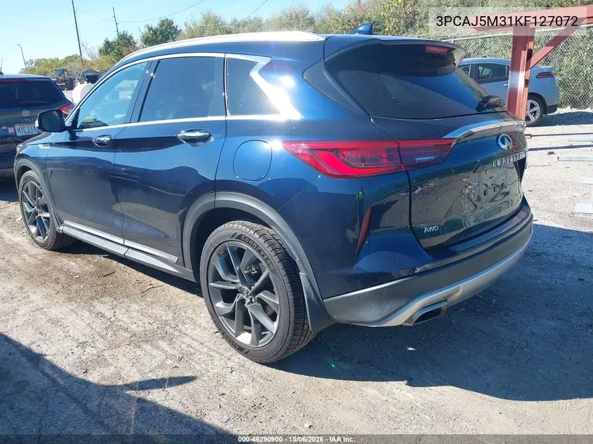 2019 INFINITI QX50 VIN 3PCAJ5M31KF127072 — фото 3