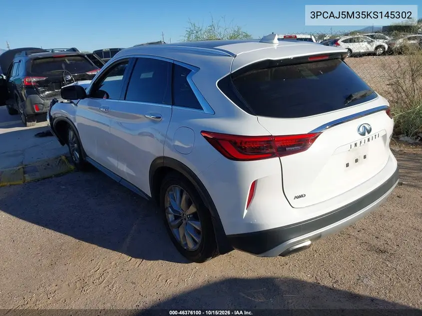 2019 INFINITI QX50 VIN 3PCAJ5M35KS145302 — фото 3