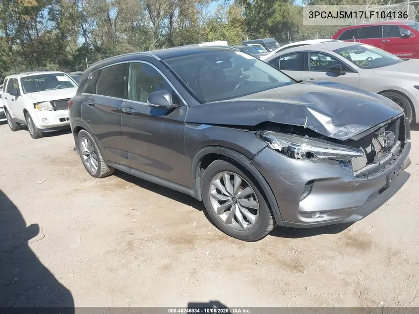 INFINITI QX50 2020, VIN 3PCAJ5M17LF104136