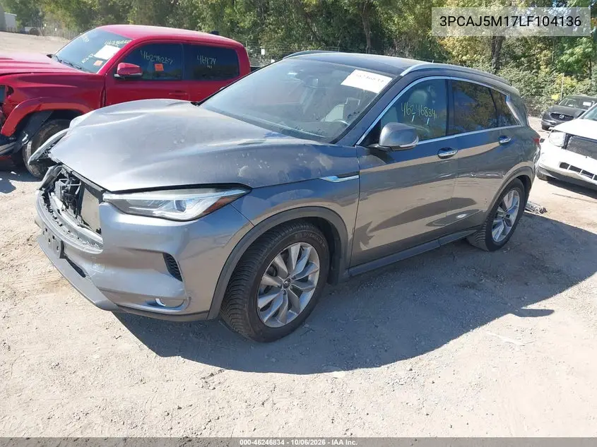 2020 INFINITI QX50 VIN 3PCAJ5M17LF104136 — фото 2