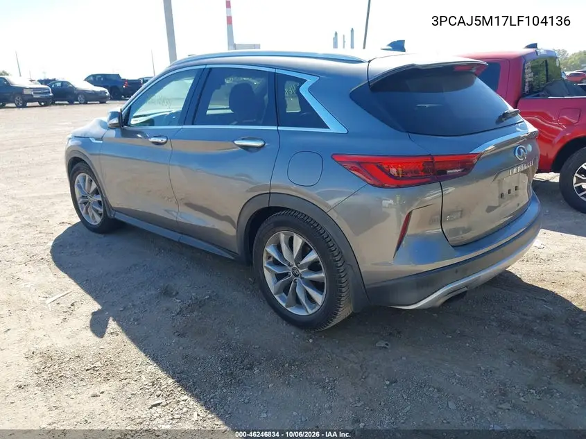 2020 INFINITI QX50 VIN 3PCAJ5M17LF104136 — фото 3