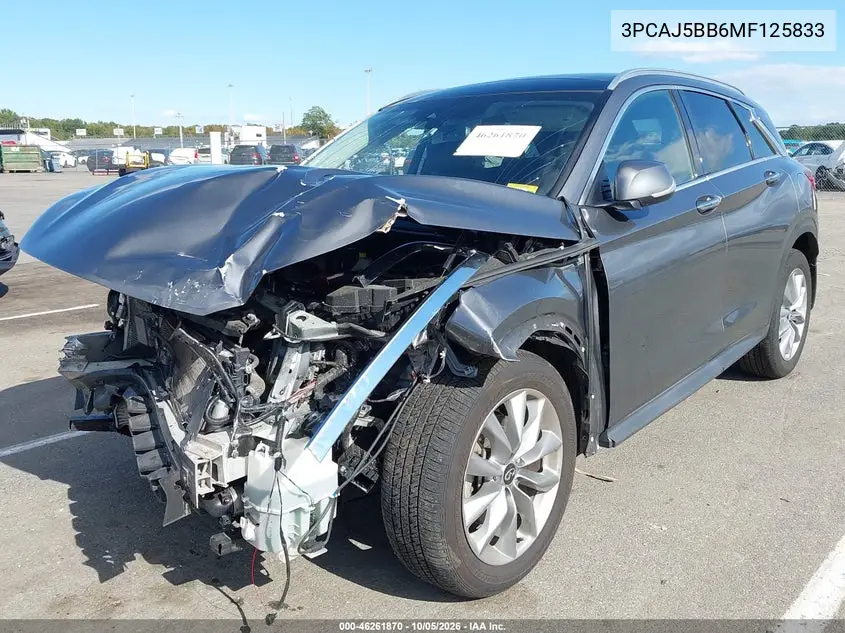 2021 INFINITI QX50 VIN 3PCAJ5BB6MF125833 — фото 2