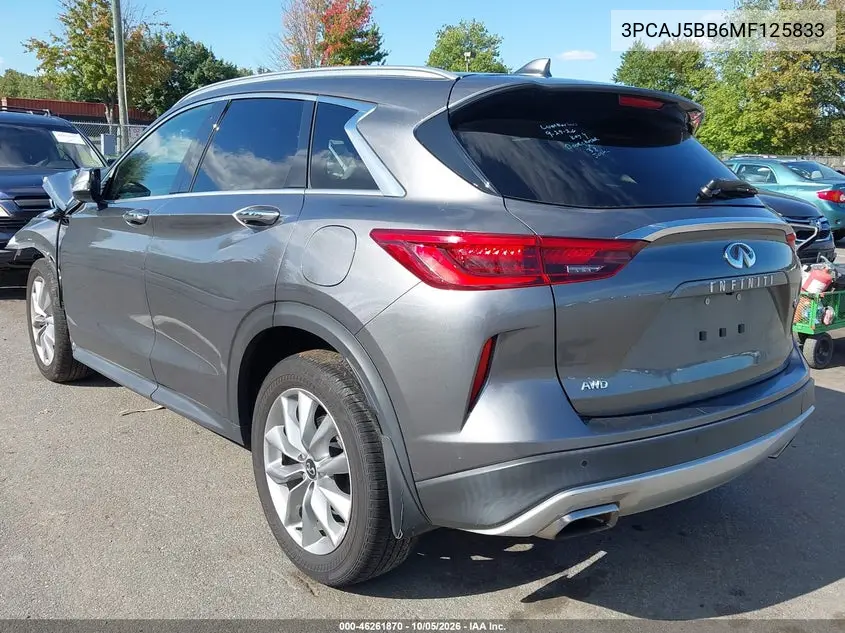 2021 INFINITI QX50 VIN 3PCAJ5BB6MF125833 — фото 3
